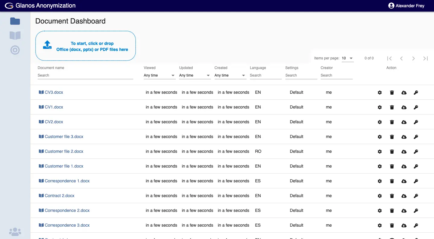 Upload documents